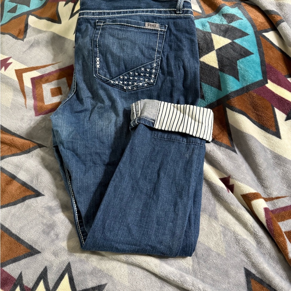 Cruel Girl Dark Blue Straight Leg Jeans